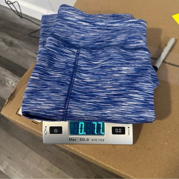 J Crew Factory AZ162 Space Dye Cropped Leggings Womens Medium Blue with Pockets - Picture 11 of 11